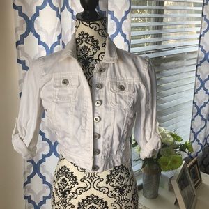 White jean jacket